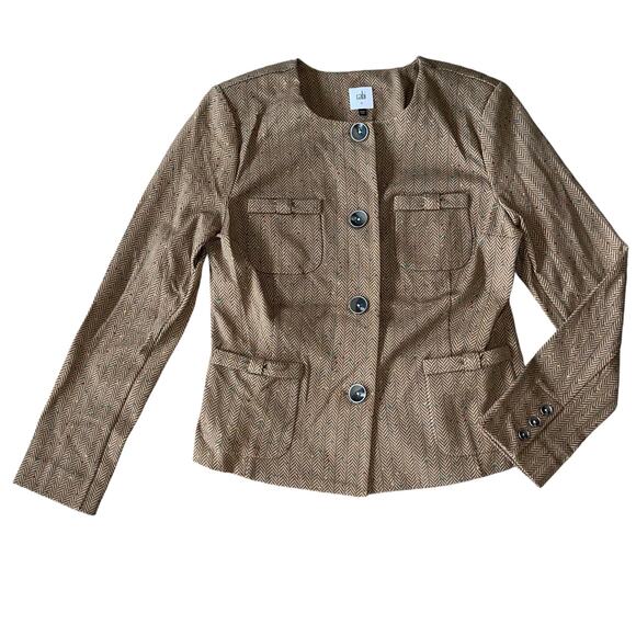 Cabi Penny Herringbone Blazer Cropped - Picture 5 of 10